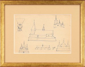 Jerzy NOWOSIELSKI (1923 - 2011), Architectural sketches - double-sided work