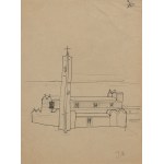 Jerzy NOWOSIELSKI (1923 - 2011), Projekt bryły kościoła - praca dwustronna
