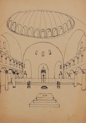 Jerzy NOWOSIELSKI (1923 - 2011), Interior of the temple - project
