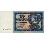 10 zlotych, 2.01.1928; series W ★, numbering 977036; Luc...