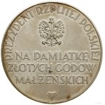 Medal in commemoration of golden birthdays, 1937, Warsaw; Av: Po...