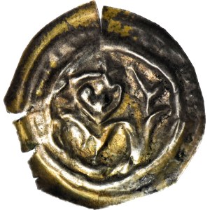 RR-, Mieszko III the Old 1173-1202, Gniezno, Latin brakteat, Prince with palm leaf, R5