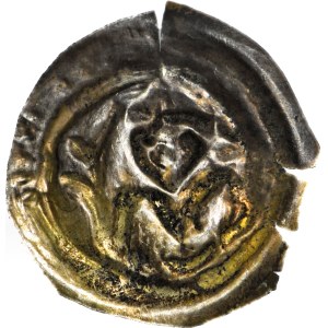 RR-, Mieszko III the Old 1173-1202, Gniezno, Latin brakteat, Prince with palm leaf, R5