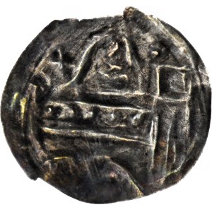 RR-, Boleslaw the Pious after 1257, Greater Poland, Poznan?, Denarius, Figure on wall