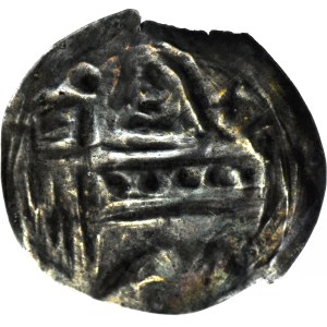 RR-, Boleslaw the Pious after 1257, Greater Poland, Poznan?, Denarius, Figure on wall