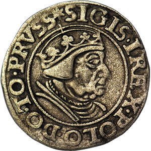 Sigismund I the Old, Grosz 1538 Gdansk, PRVSS, beautiful