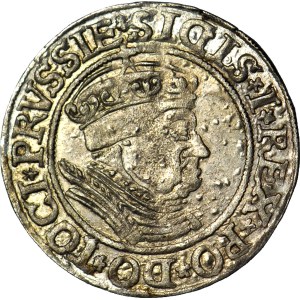 Sigismund I the Old, Grosz 1534, Torun, in cap and crown