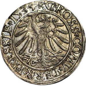 Sigismund I the Old, Grosz 1534, Torun, in cap and crown
