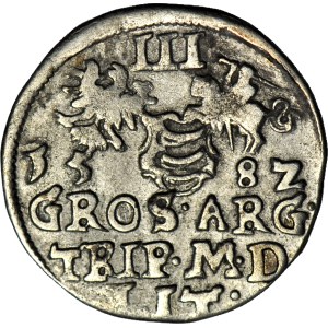 RR-, Stefan Batory, Trojak 1582 Vilnius, LI/LIT