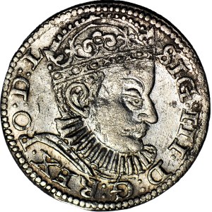 Sigismund III Vasa, Trojak 1588, Riga, first vintage, minted