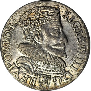 Zygmunt III Waza, Trojak 1593, Malbork, piękny