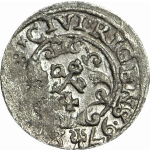 RR-, Zygmunt III Waza, Szeląg 1597, Ryga ODWROTKA, menniczy