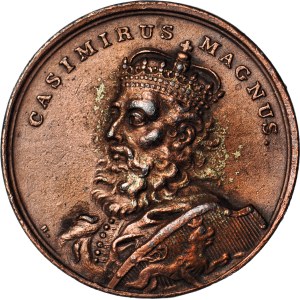 Royal Suite medal by Holzhaeusser, Casimir Jagiellonian, bronze casting