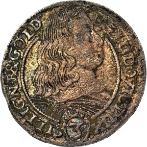 RR-, Silesia, Louis IV of Legnica, 3 krajcars 1659, Brzeg, rare
