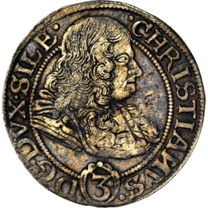 Silesia, Chrystian of Wallachia, 3 krajcary 1669, Brzeg, inverted letters N