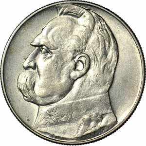 10 gold 1934, Pilsudski, official eagle, rare, beautiful