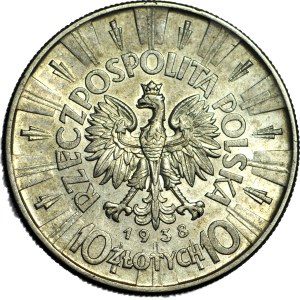 10 zloty 1938, Piłsudski, rare vintage