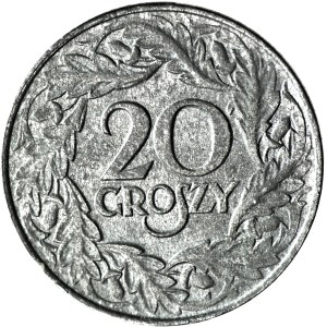 20 pennies 1923, Occupation, frappé