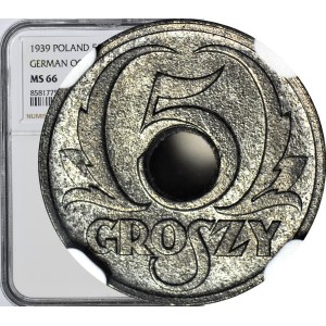 5 groszy 1939, Occupation, mint