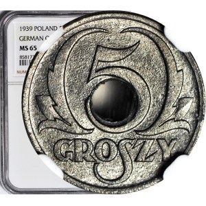 5 pennies 1939, Occupation, minted