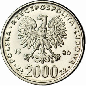 2.000 Gold 1980, Lake Placid, PROBE, NIKIEL