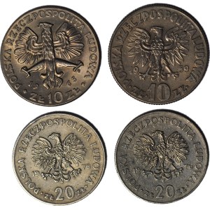 PRL, Satz von £10 und £20 Kupfer-Nickel, 4tlg.