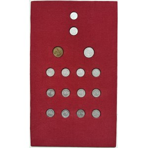 PRL, 1, 2 e 5 penny di tutte le annate, set di 16 pezzi.