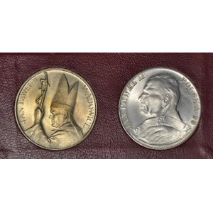 Medaille 1999, Johannes Paul II., Wadowice, Satz mit 2 Stück.