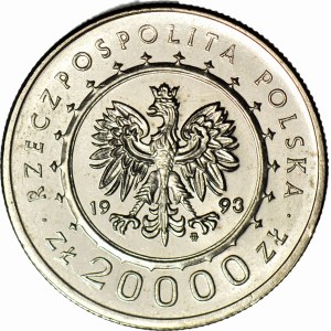 20.000 złotych 1993, Zamek w Łańcucie, mennicze