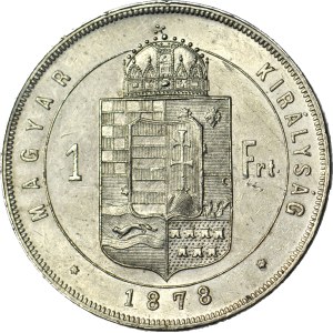 Autriche-Hongrie, François-Joseph Ier, 1 couronne 1878