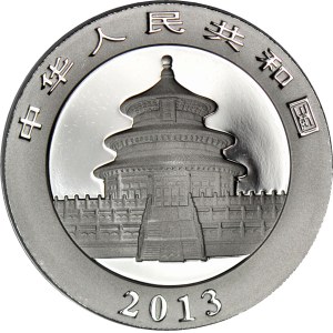 China, 10 Yuan Panda, 2013, 1oz. Ag 999
