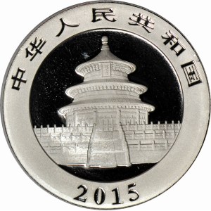 China, 10 Yuan Panda, 2015, 1oz. Ag 999