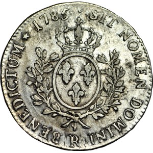 France, Louis XVI, Ecu 1785 R, Orleans