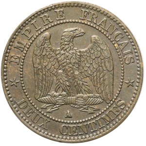 France, Napoleon III, 2 centimes 1861 A, Paris, minted