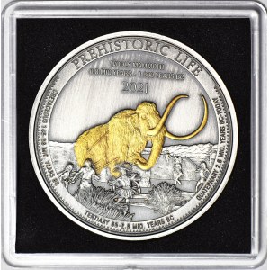 Kongo, 20 Francs 2021, Prehistoryczne Życie, Mamut, 1oz. Ag 999