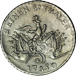 Nemecko, Prusko, Fridrich II, 1/2 toliara (Halftalar) 1750 A, Berlín