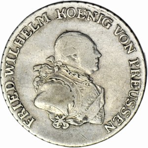 Nemecko, Prusko, Friedrich Wilhelm II, 1/3 thaler 1791 A, Berlín
