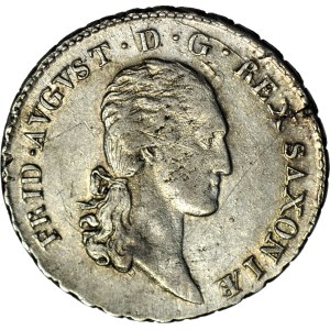 Germany, Saxony, 1/6 thaler 1813, beautiful and rare