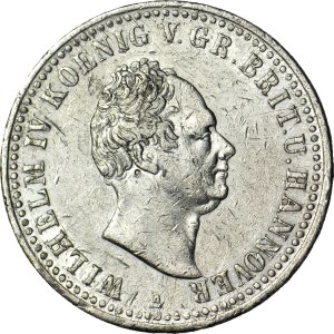 Germania, Wilhelm IV , Thaler, 1837 A, Clausthal