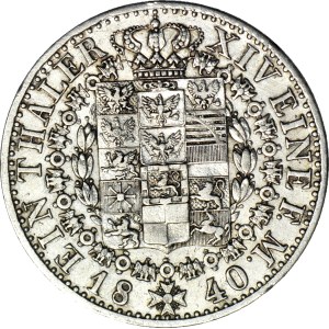 Německo, Prusko, Friedrich Wilhelm III, Thaler 1840 A, Berlín, poslední ročník