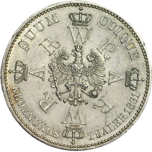 Germany, Prussia, Wilhelm and Augusta, 1861 coronation thaler, Berlin