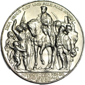 Germany, Prussia, 3 marks 1913, Battle of the Nations