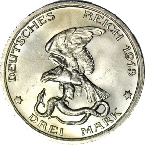 Germany, Prussia, 3 marks 1913, Battle of the Nations