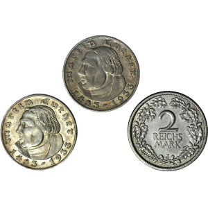 Germania, 2 marchi 1926, 1933, serie di 3 esemplari.