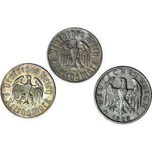 Germania, 2 marchi 1926, 1933, serie di 3 esemplari.