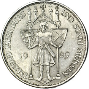 Weimar, 5 marks 1929-E, Muldenhütten - 1000th anniversary of Meissen