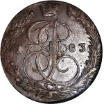 Russland, Katharina II, 5 Kopeken 1783 EM, Jekaterinburg