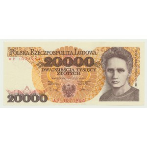 20,000 zl 1989, Sklodowska, ser. AP