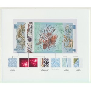 PWPW - promotional banknote CORAL - Winged fish in the folder