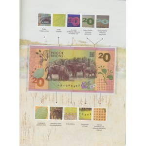 PWPW, Man and Documents No. 52 with bill 20 Polish Bison FO1066282